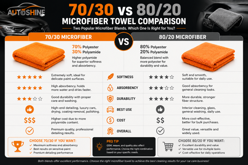 Microfiber Comparison Table Infographic