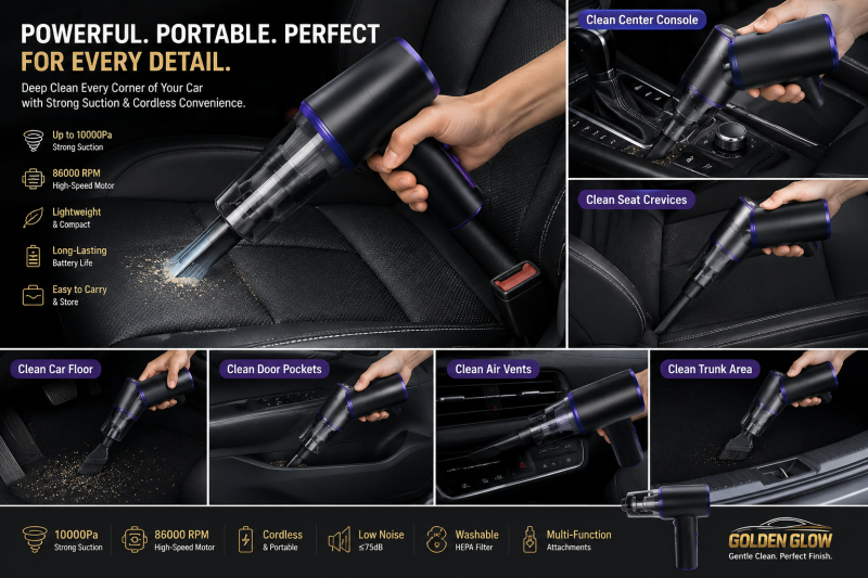 Portable Vacuum Cleaning Car Interior