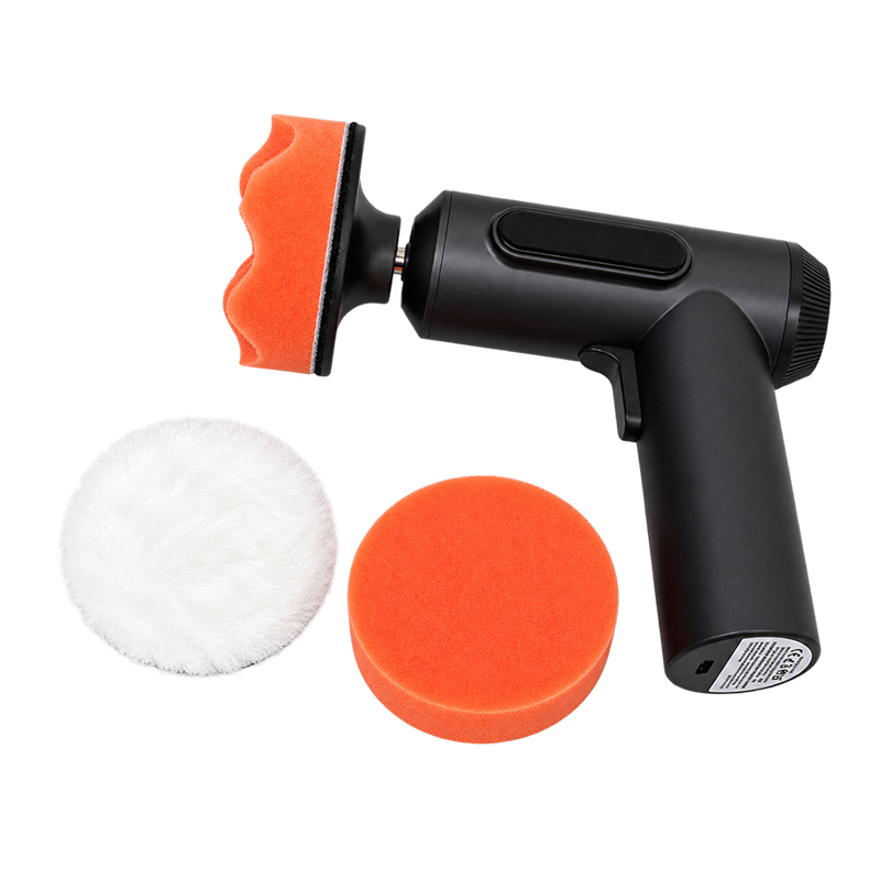 Compact cordless car polisher for automotive paint
