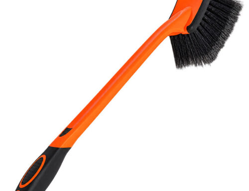 Long-Handle Soft Bristle Brush for Wheel Surface Cleaning